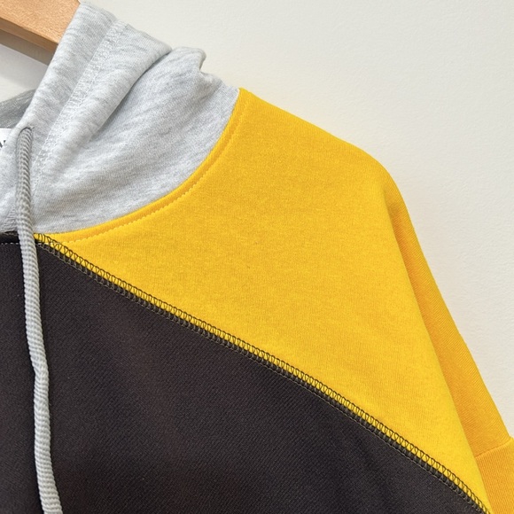 Fashion Sweatshirt Hoodies Womens Large gray pink yellow Long Sleeves New - Picture 3 of 8